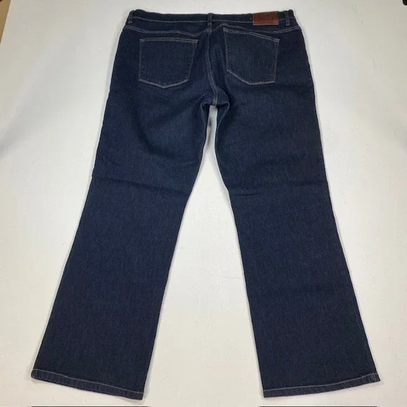 Lauren Jeans Ralph Lauren Classic Straight Dark Wash Denim Women's Jeans Size 16 - Picture 10 of 10